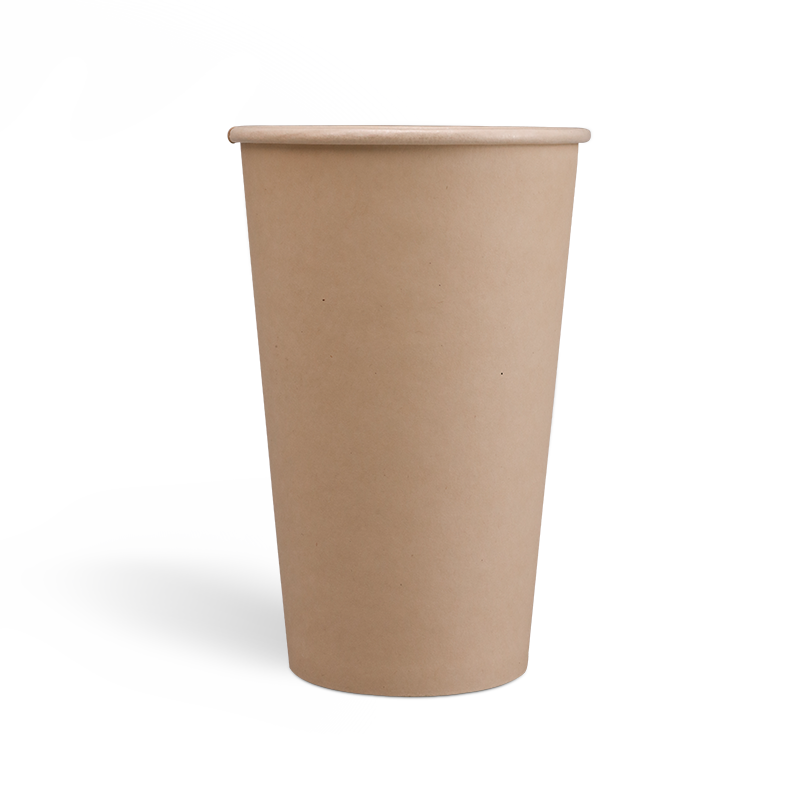 ถ้วยกาแฟไม้ไผ่ผนังเดี่ยวเคลือบ PE ขนาด 16 ออนซ์